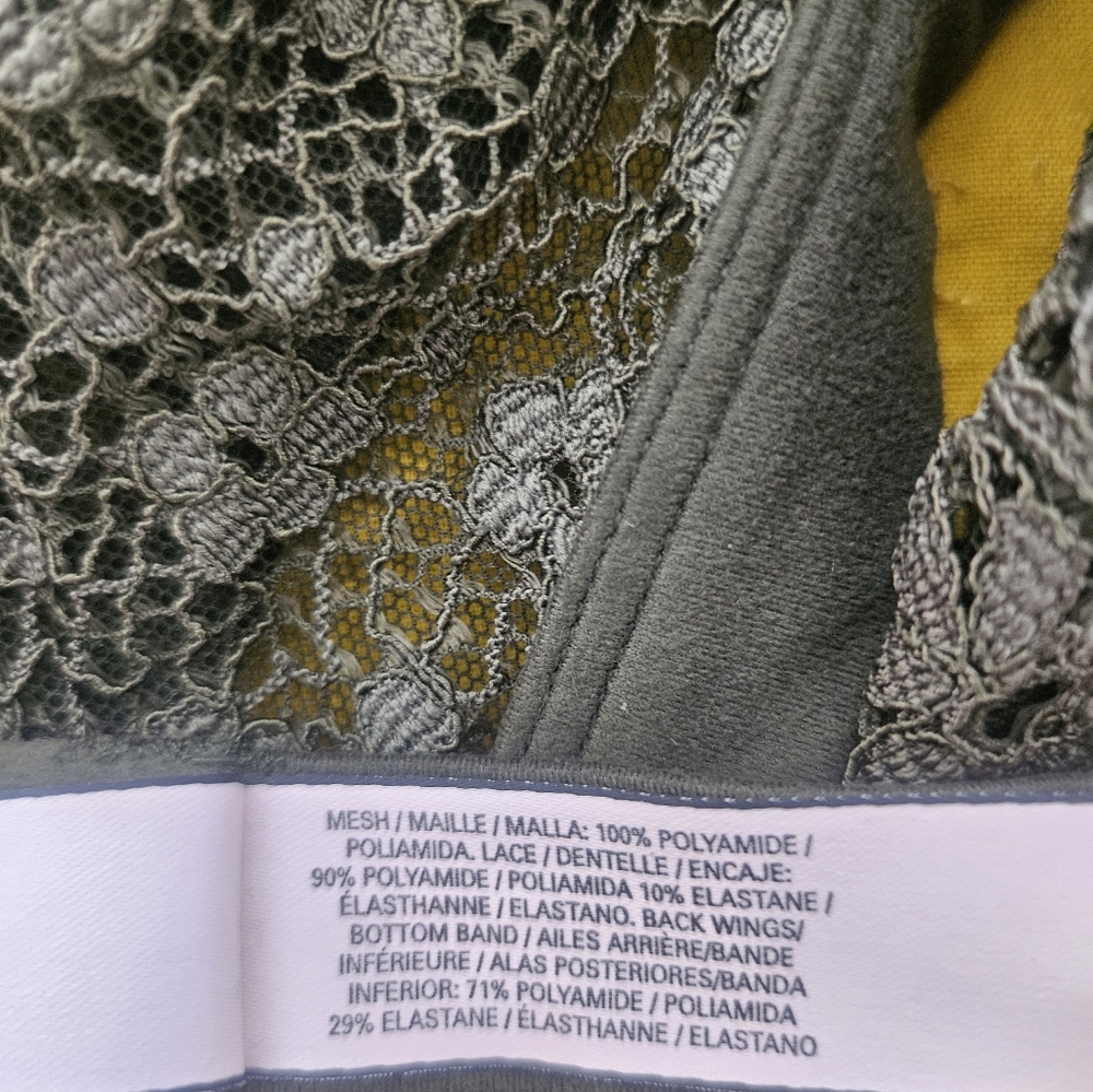 Lace Halter Bralette in Olive Green - Picture 10 of 11